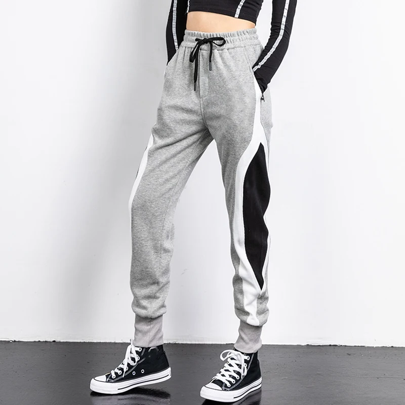 المرأة المرقعة Sweatpants ، تتجه الشارع الشهير ، بنطلون ، عادية ، الرياضة ، اللياقة البدنية ، الركض ، موضة جديدة