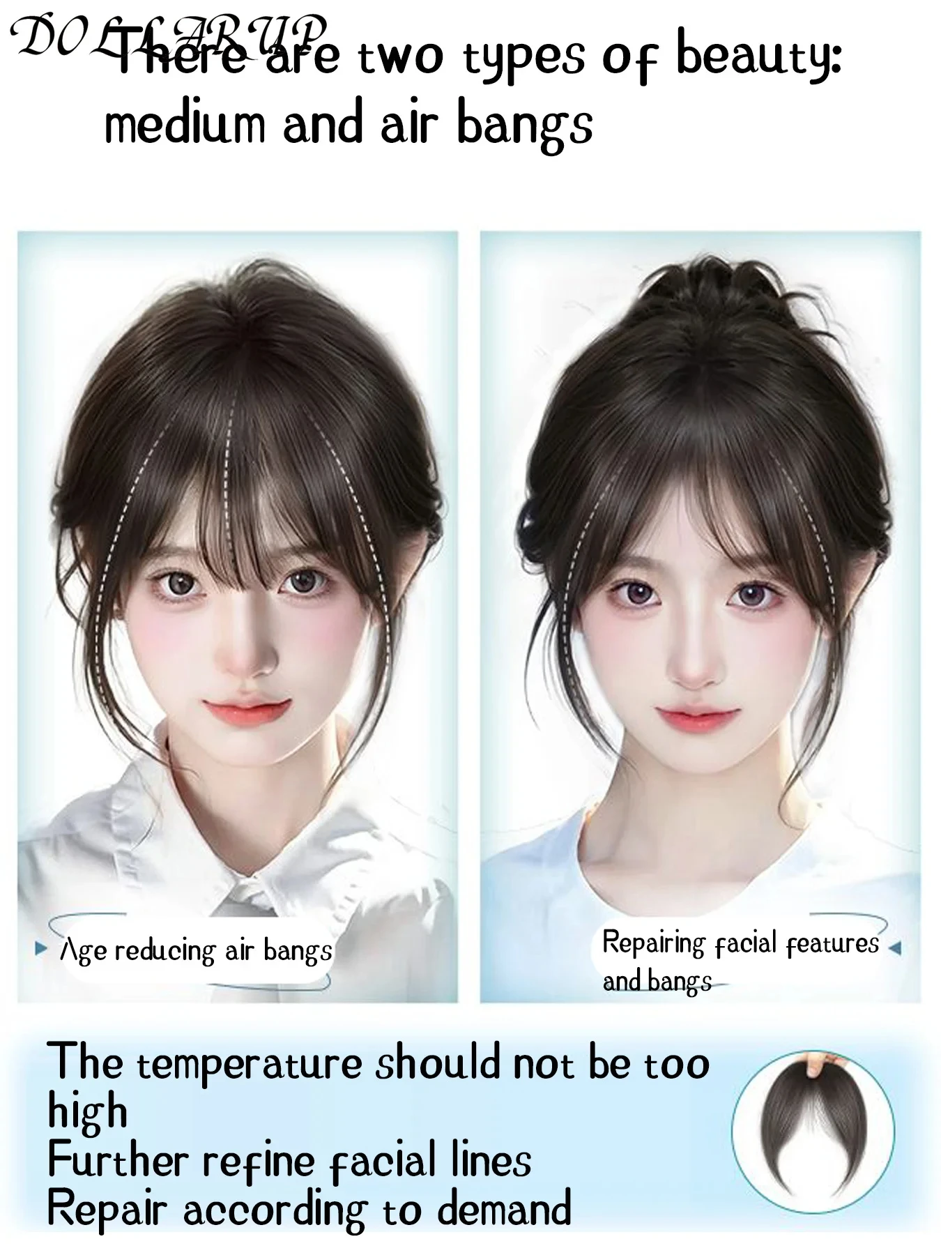 JKL وهمية الانفجارات الهوائية تصفيفة الشعر أداة مشبك شعر تمديد الشعر الاصطناعية شرابات وهمية شعر مستعار طبيعي المرأة كليب الانفجارات أداة شعر مستعار طبيعي #5