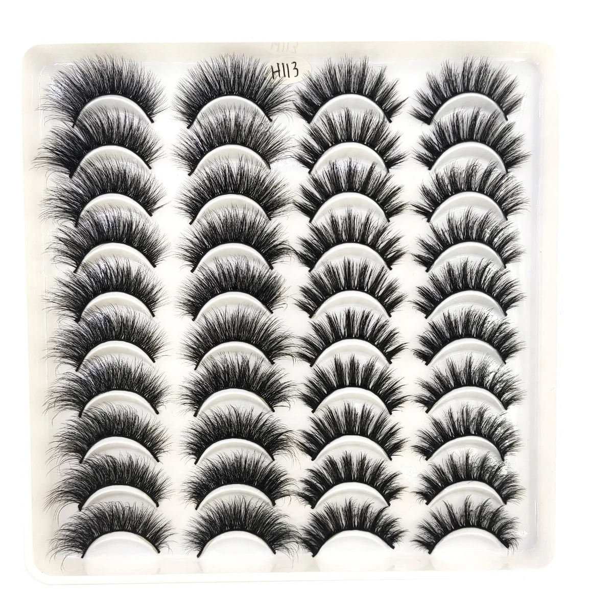 新しい 20 ペアのナチュラル 3D 人工ミンクまつげつけまつげメイクアップセットミンクまつげ拡張まつげ短いまつげ