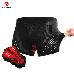 X-TIGER Men Cycling Shorts GEL Pad Breathable Mesh Cycling Underwear Shockproof Bicycle Underpant MTB Road Bike Riding Shorts