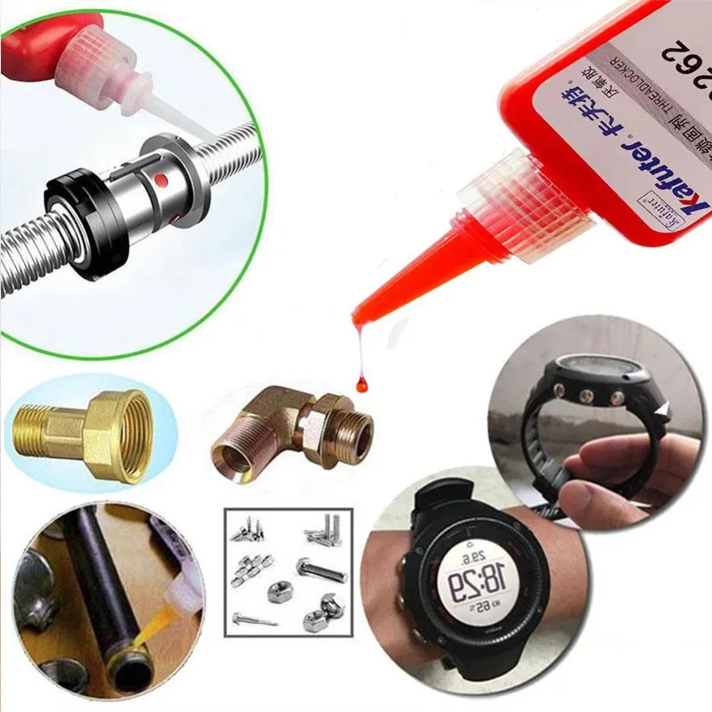 10g Threadlocker 0262 High Strength Threadlocker Red Anaerobic Threadlocker Adhesive Caulk Adhesives Sealer Hardware Kafuter