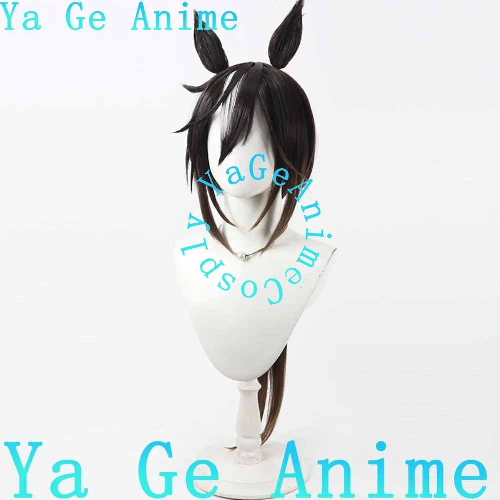 Wig Cosplay Uma Musume Pretty Derby Stay Gold Rambut Sintetis Tahan Panas Pesta Halloween Anime Gradien Transisi Dua Warna