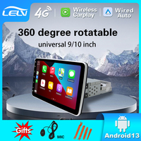 LELV 9inch 10inch 1 DIN Universal Multimedia Video Player Car Radio Android 13 with carplay WiFi 4G GPS Bluetooth Audio