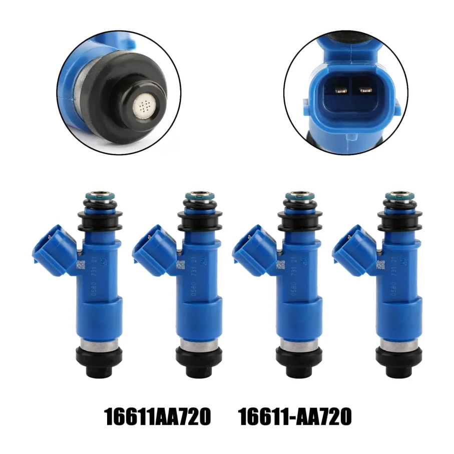4pcs/Lot 565CC Fuel Injectors 16611-AA720 16611AA720 for Subaru WRX Forester Impreza Outback Legacy 2.5L Turbo