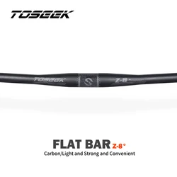 TOSEEK 8 Degrees Mtb Carbon Handlebar Bicycle Handlebar 31.8*600-720/740/760mm Matt Black Handlebars For Bike Accessories