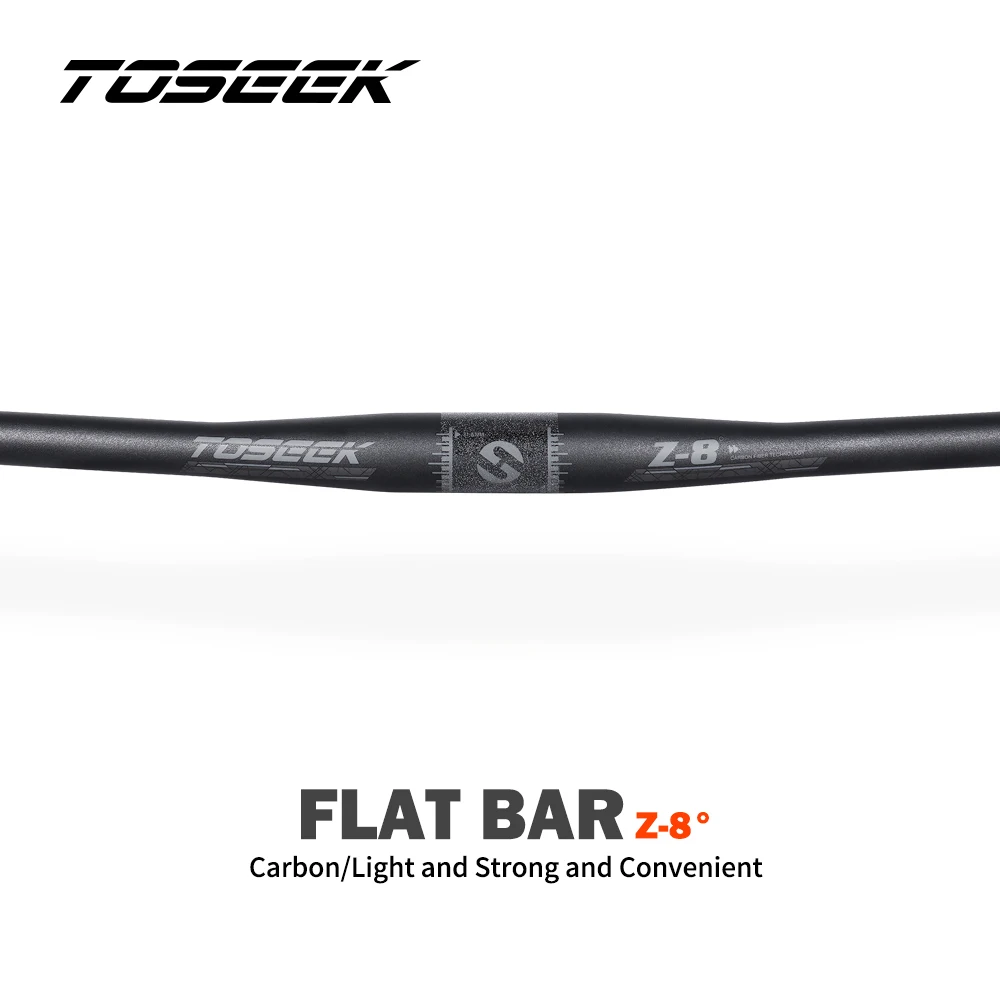 TOSEEK 8 stopni Mtb kierownica węglowa kierownica rowerowa 31.8*600-720/740/760mm matowa czarna kierownica do akcesoriów rowerowych