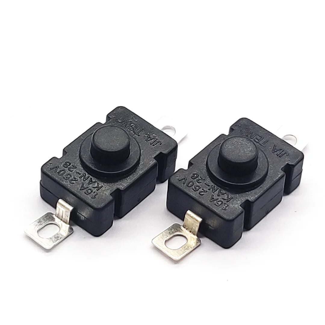 10 pces KAM-28 smd interruptores de botão de travamento automático tipo 18x12mm 1.5a 250v