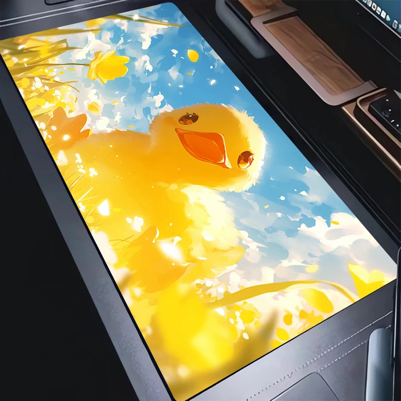 

Keyboard Pad HD Mouse Pad Kawaii Cartoon Yellow Duck Desk Mat PC Gamer Rug Office Laptop Cute Anime Carpet Home Gaming Table Pad