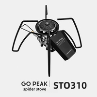 Go Peak Spider Stove Integrated Portable Ultralight Folding Backpacking Camping Furnace Gas Stove  Outdoor Barbecue Stove