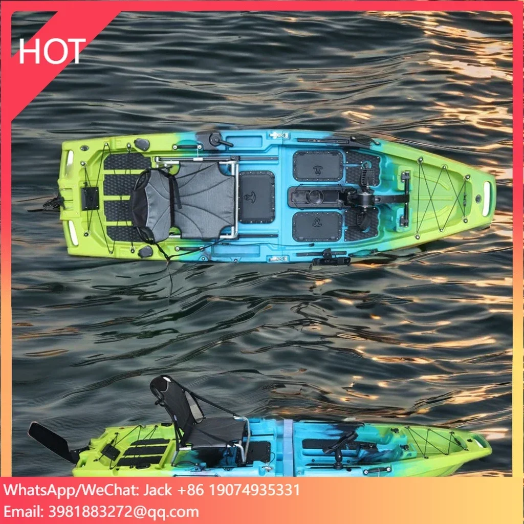 Vicking 9 Ft Propeller Ocean Pedal Drive Kayak Modular 1-Person Sea Kayak For Fishing HDPE Hull Material Rivers