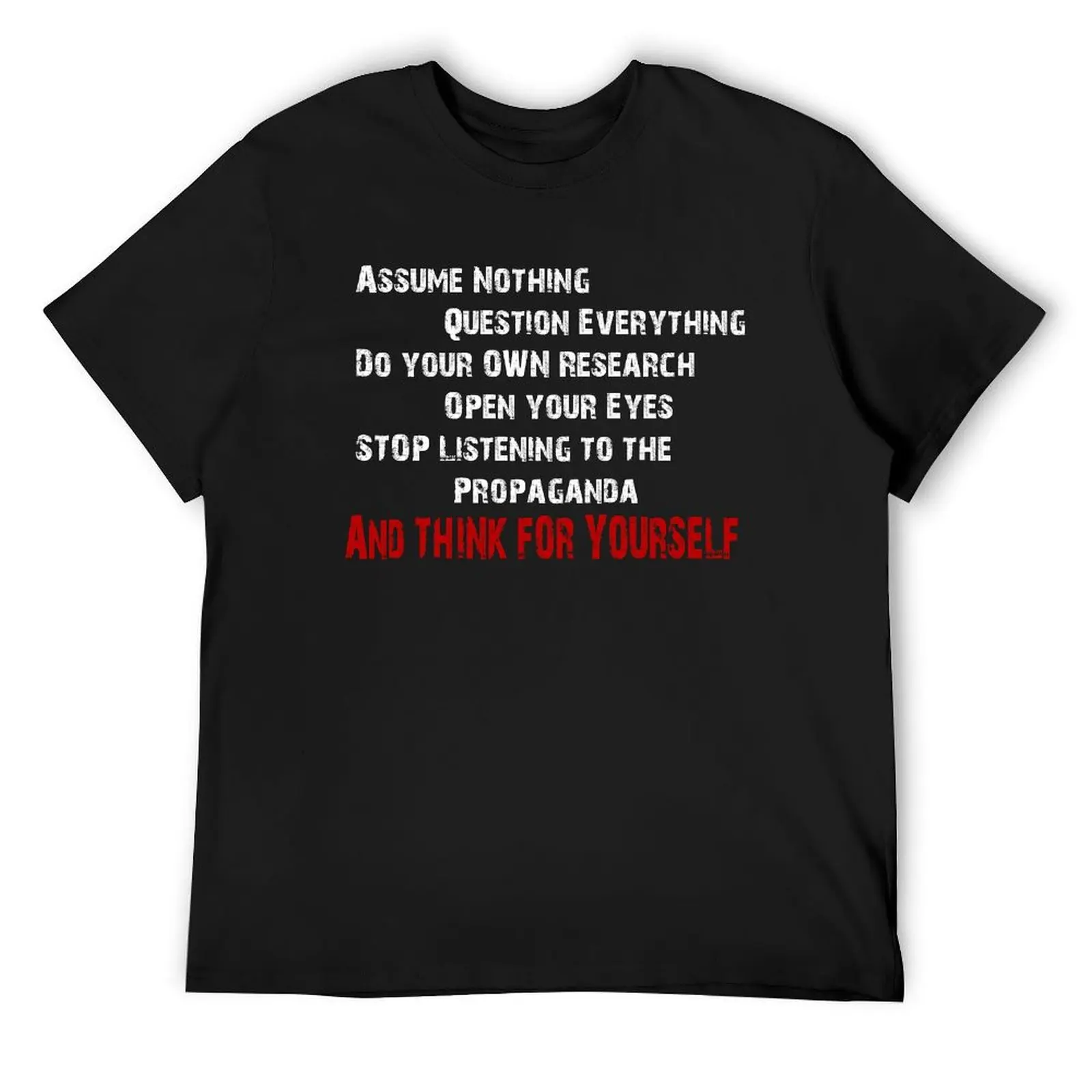 

Think for yourself! T-Shirt topping Funny t-shirt vintage graphic tee clothes men clothings