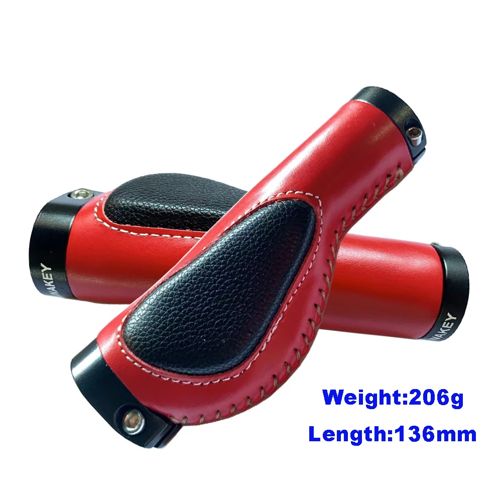 Road Bike Grip Accessories Shock-absorbing Non-slip Cowhide Lock Mountain Bike Bike Bump Grip Mountain Bike Cowhide Grip