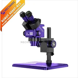 MECHANIC ROBOT 6560T-B11 Trinocular Stereo Microscope 6.5-60X Continuous Zoom WF10X25 Eyepiece for CPU BGA Welding Repair Tool