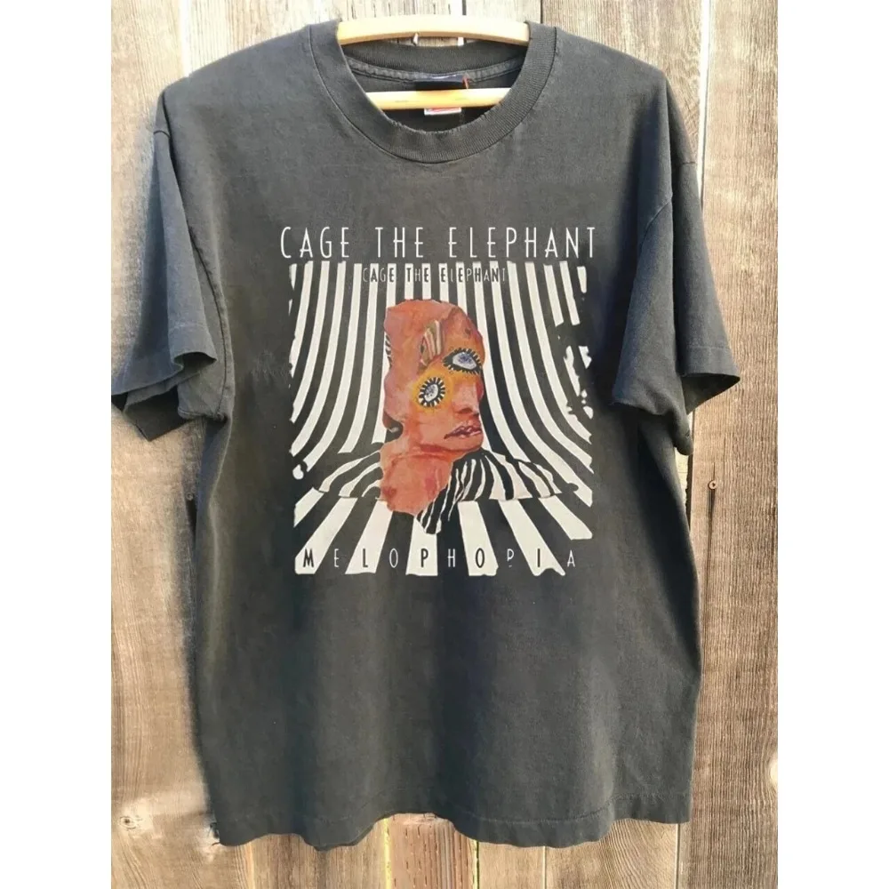 Vintage Street Cage The Elephant Band Charcoal Grey Sommer Neuer Stil Unisex Casual Fashion T-Shirt