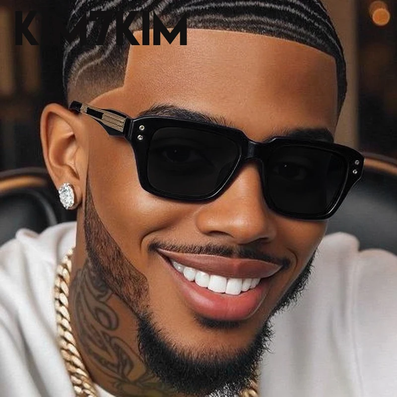 

Steampunk Polarized Small Square Sunglasses Men 2025 Luxury Brand Classic Vintage Sun Glasses For Male Punk UV400 Driving Shades