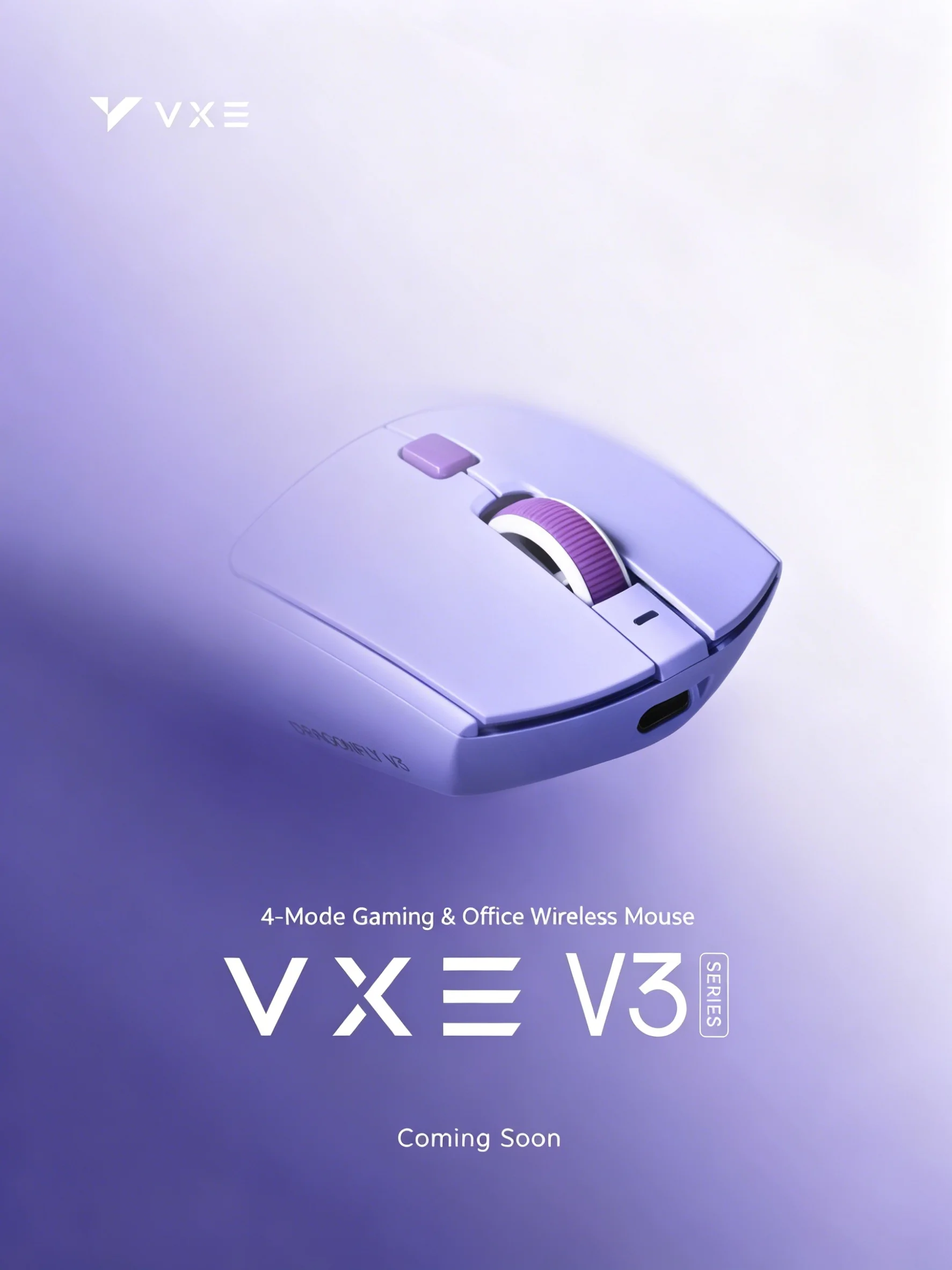 

ATK VXE Dragonfly V3 Pro 4-Mode Wireless Gaming Mouse 49g Ultra Lightweight PAW3395SE Ergonomic Long Battery Life for PC Laptop