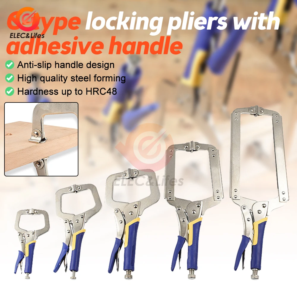 6/9/11/14/18 Inch C Type Multi-function Steel Clip Locking Plier Pincers Woodworking Clamps Clips Face Clamp Hand Tool