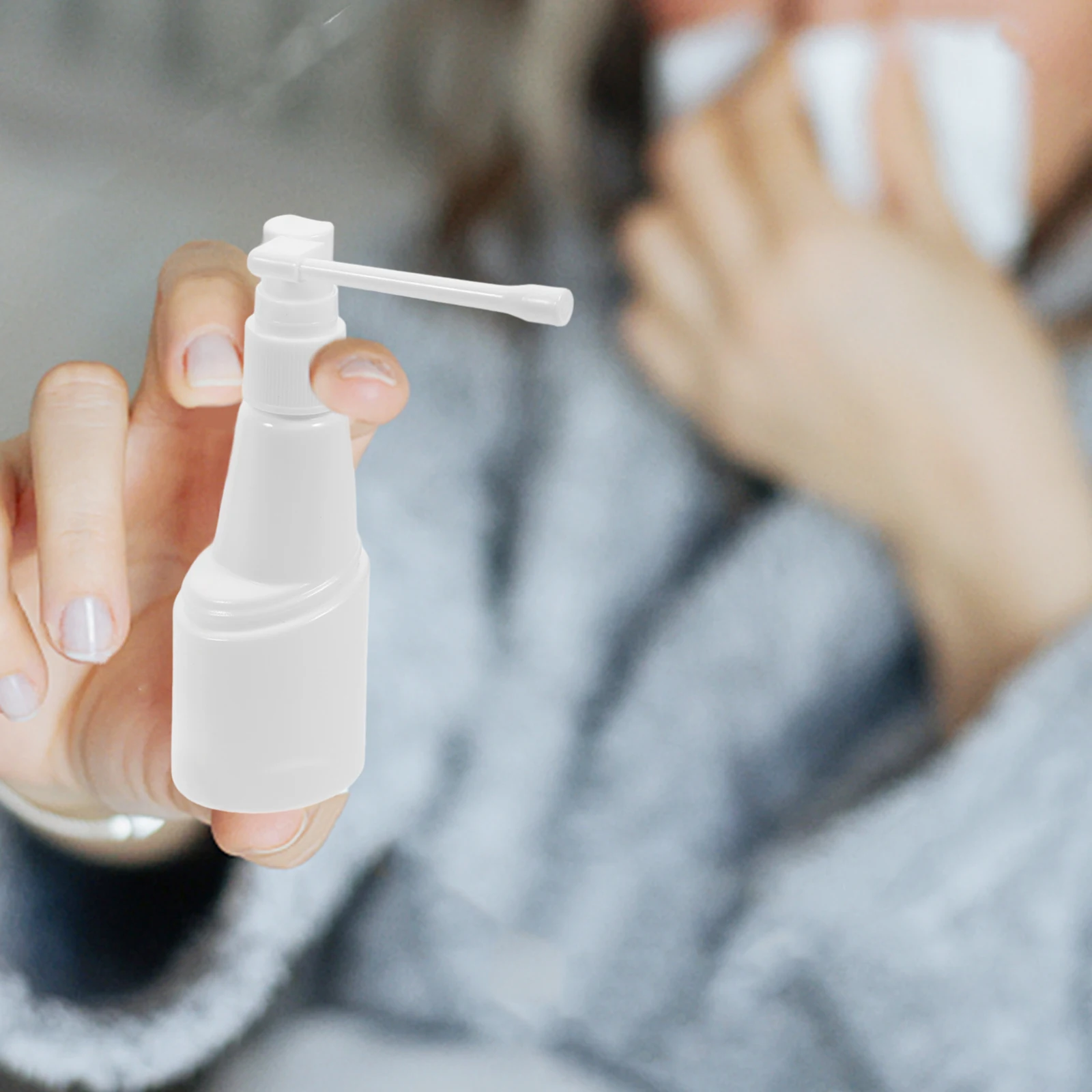 

10pcs 50ml White Nasal Spray Bottle Empty Portable Mist Travel Small Tight Seal Long Lasting Massage Tools Accessories