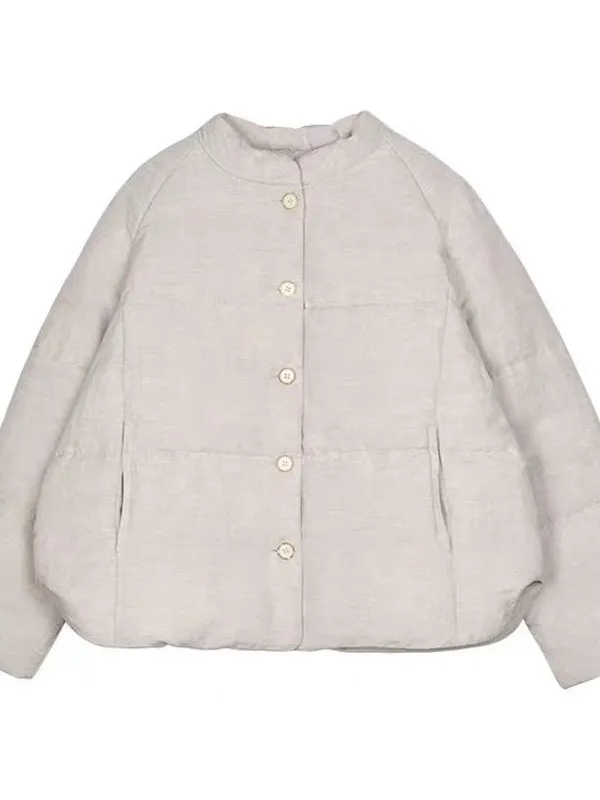 Cappotto autunno inverno casual da donna in cotone leggero Jaet con colletto alla coreana Or Sle Faionable All-Match