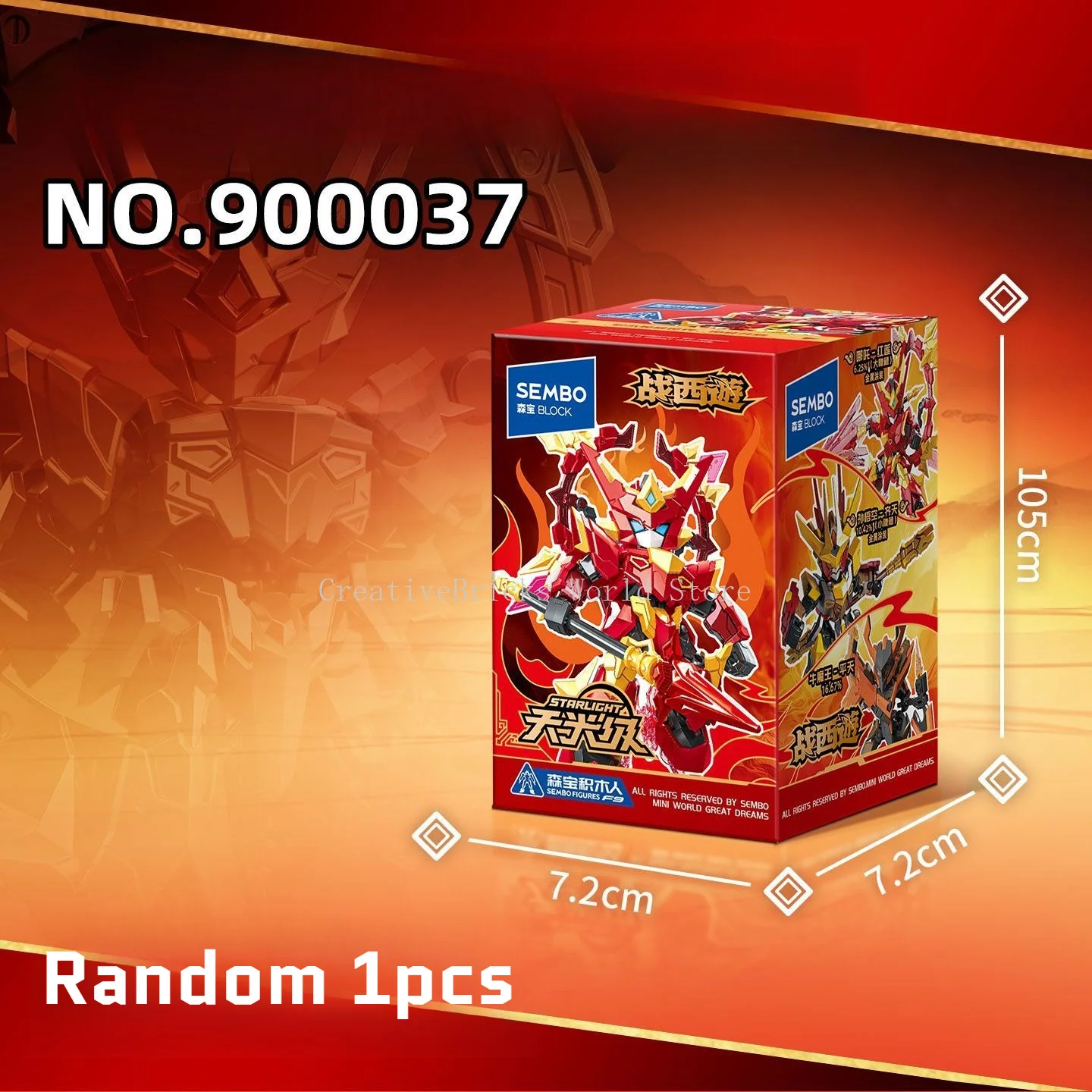SEMBO Bouwstenen Reis naar het Westen Sun Wukong Nezha Figuur Vormbaar Bouwstenenmodel Verjaardagscadeau Montage Speelgoed