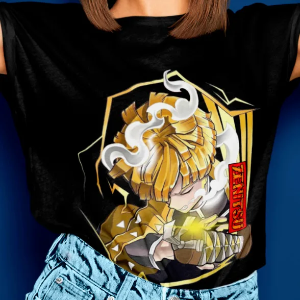 Zenitsu Shirt Demon Slayer Anime Tshirt Nezuko T-Shirt Tanjiro Muzan Manga Tee