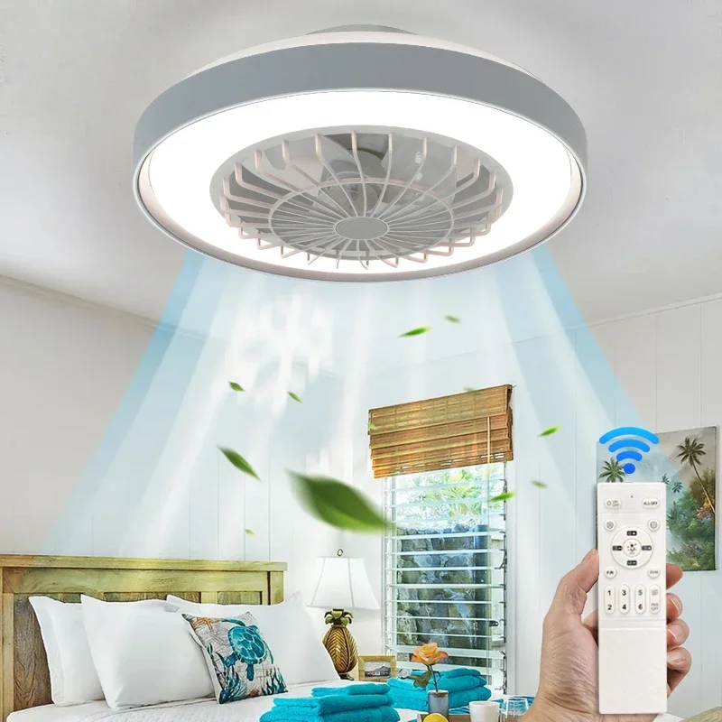 Iluminación LED colgante para interiores, luz envolvente de 360 °, Control remoto, atenuación ilimitada, Light110V-220V Circular para dormitorio y