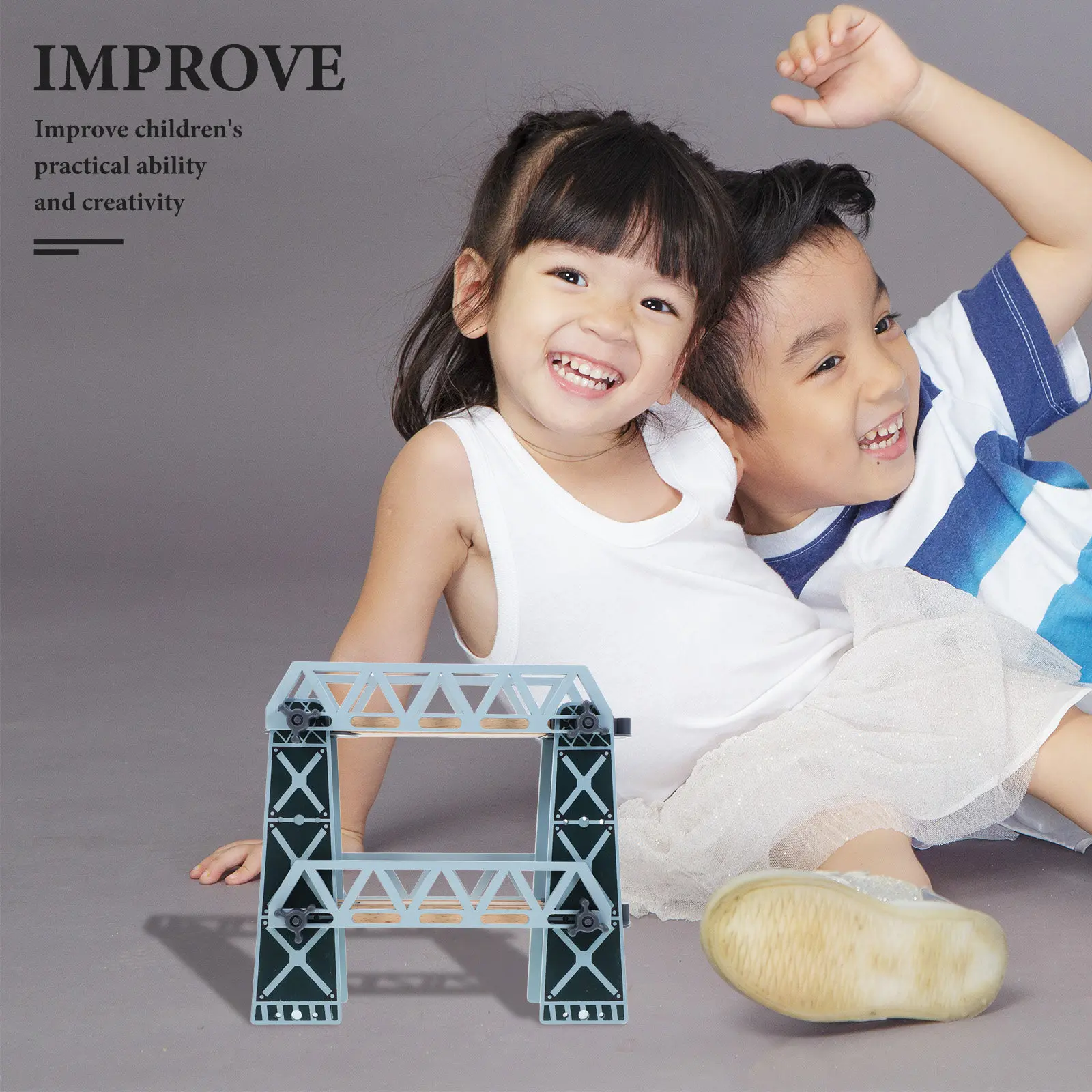 

Wooden Train Bridge Design Easy Assembly Disassembly for Railway Play Compatible with Thomas Wooden Train