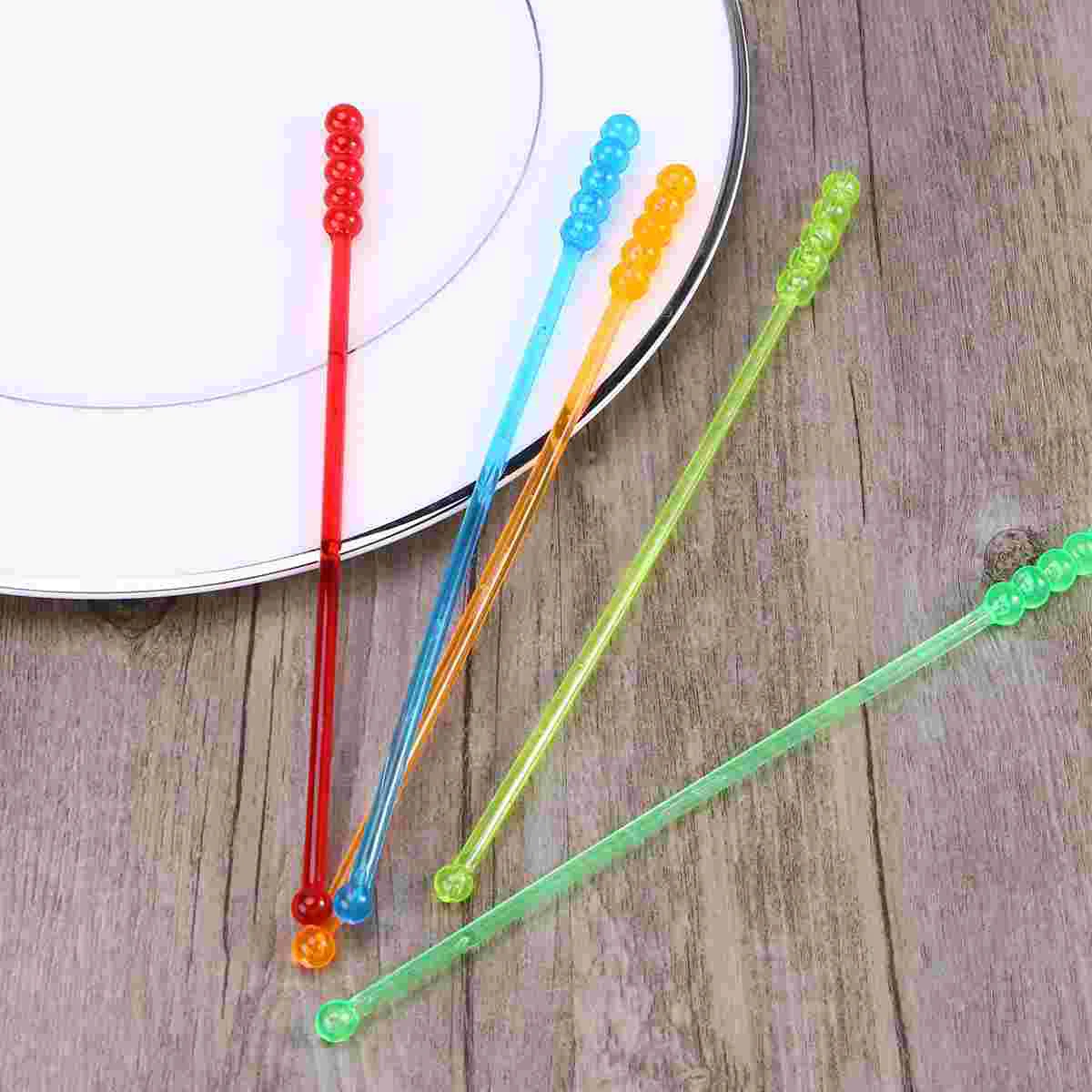 50 Stück Getränke Kaffee rührer Swizzle Sticks Long Handle Mix Cocktail Getränk Acryl