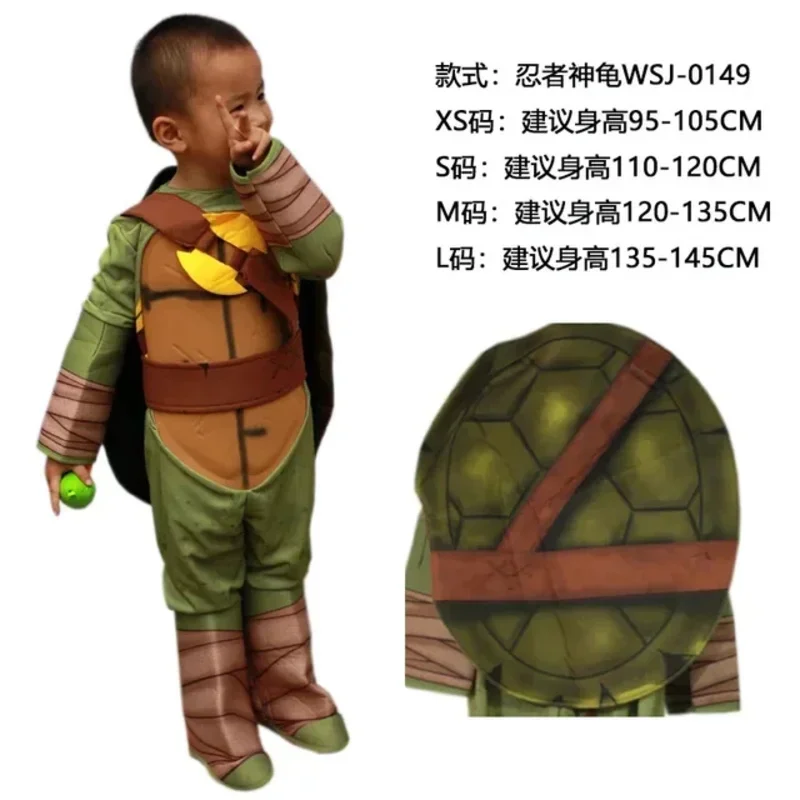 Disfraz de Halloween para niños, ropa de Cosplay, tortuga Ninja, Anime japonés, tortuga, juego de rol, ropa de escenario