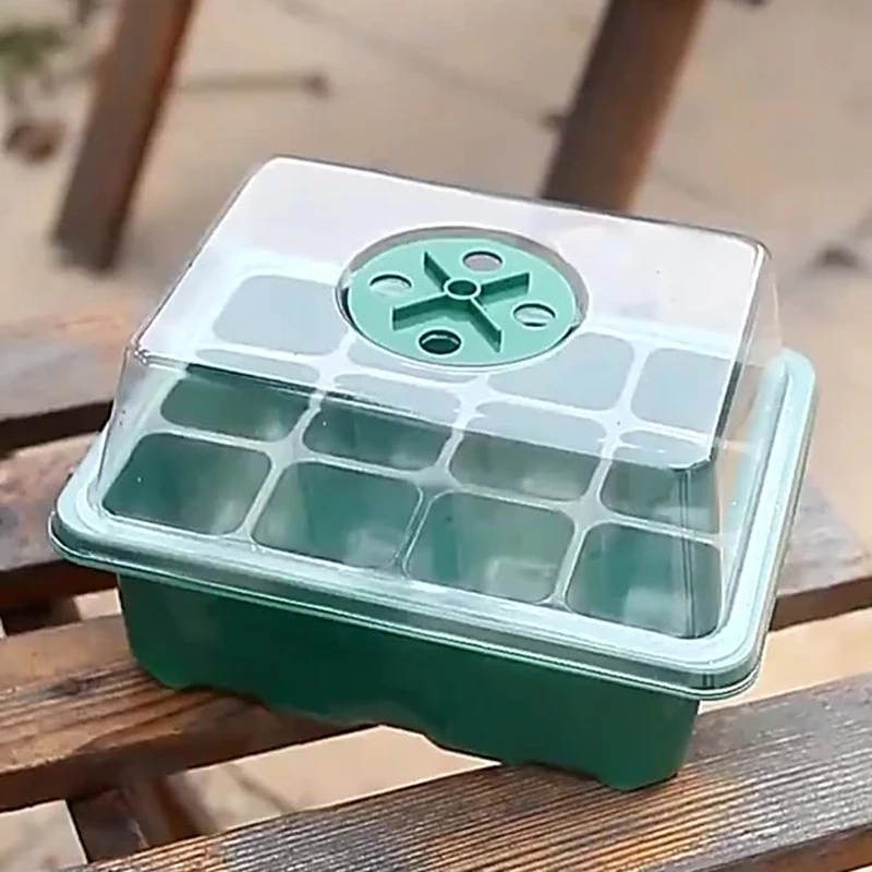 

6/12 Holes Seed Starter Tray With Humidity Dome Succulent Propagation Tray Mini Greenhouse Germination Tray For Succulent Plant
