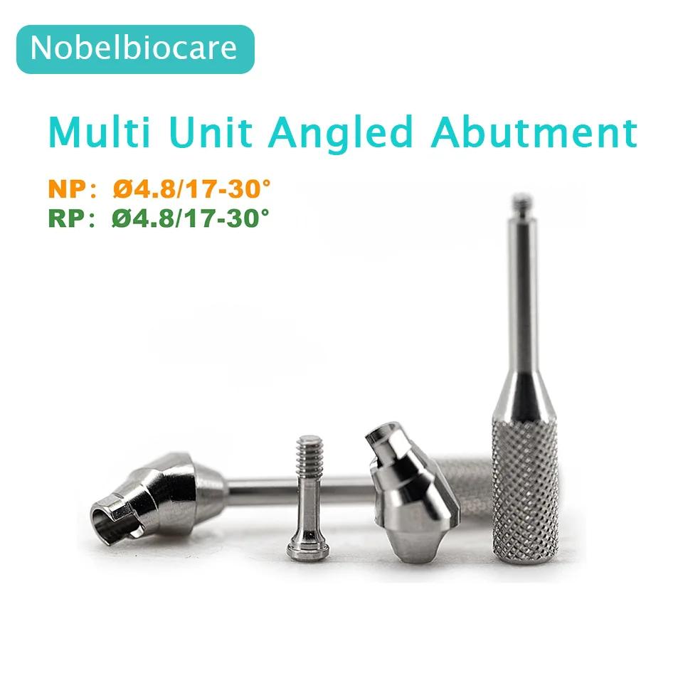 10Pcs Grade 5 Titanium Multi Unit Angled Abutment 17 30 Degree Fit Nobel MUA Screw Retained Implant Accessories Direct Factory