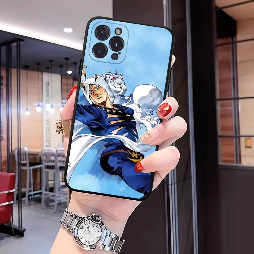 JoJo Anime Custodia per telefono Custodia morbida in silicone per iPhone 15 14 13 12 11 Pro Mini XS MAX 8 7 6 Plus X XS XR Cover