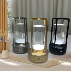 Rechargeable Table Lamp Touch Sensor LED Desktop Night Light Wireless Reading Lamp for Restaurant Hotel Bar Bedroom Decor Light