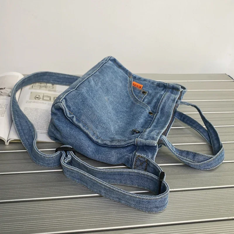 High Quality Denim Cloth Women Little Shoulder Bag Girl Small Casual Handbag Totes Lady Designer Travel Shopping Purse