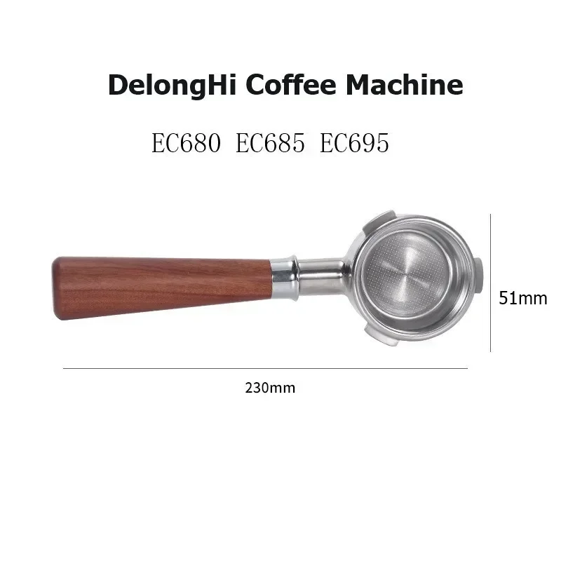 51mm ボトムレスポルタフィルターハンドル交換品 - デロンギ デディカ