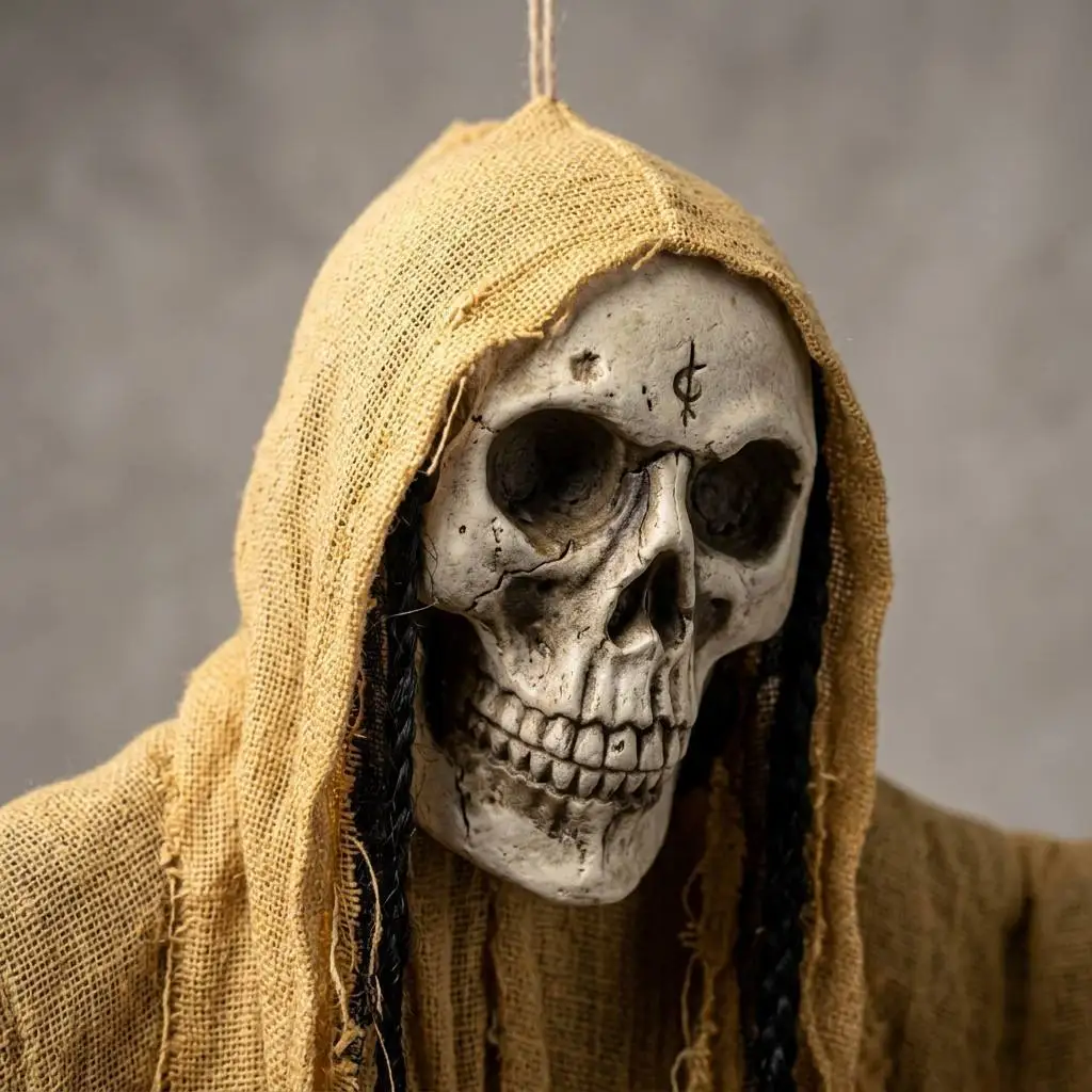 Halloween decorations, ghost hanging horror props, outdoor hanging charms, haunted houses, secret room setups, large skull ghost