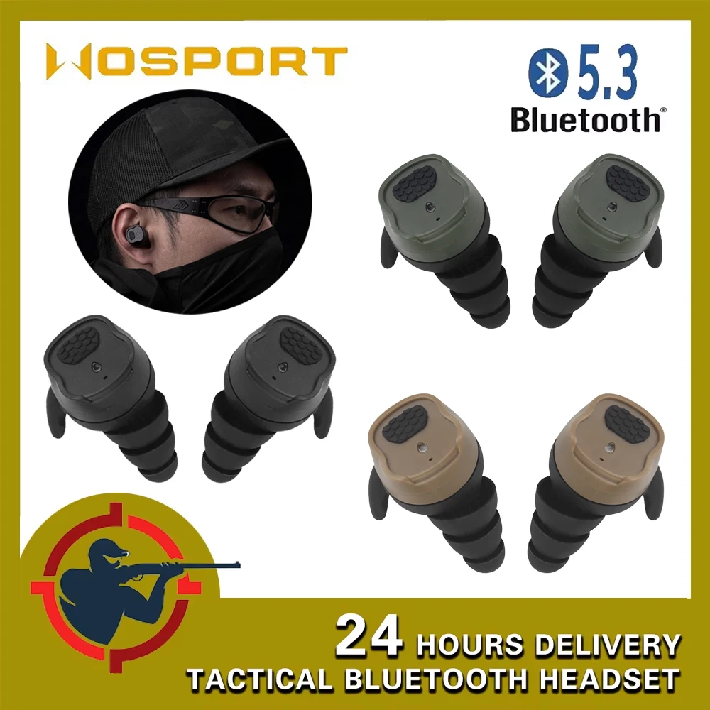 

New Tactical Military Electronic Ear Plugs 5.3 Bluetooth Noise Canceling Ear Plugs Shooting Noise Canceling Hearing Protector