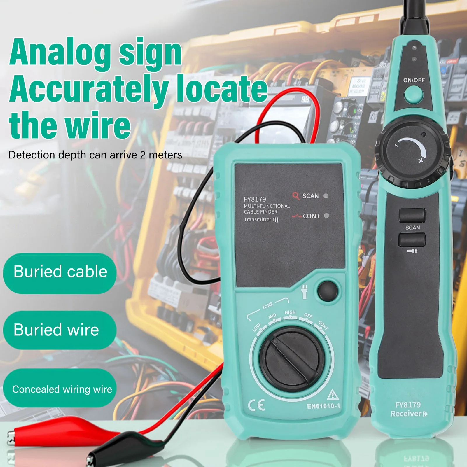 

Cable Finder Underground Cable Locator Anti Interference Multifunctional Cable Finder Wire Detector for Electrician Cable Tester