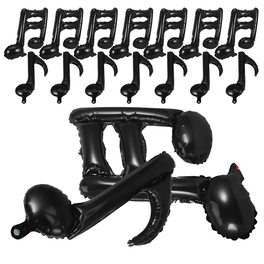 

40 Pcs Film Musical Foil Balloons Happy Birthday Decorations Aluminum Notes Party Table