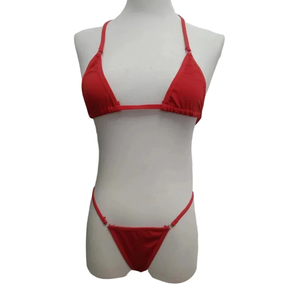 

Women 2 Piece Beachwear Set Bikini Style With Triangle Top And Thong Bottom Made To Enjoy Sunlight Swimming And Coastal Getaways