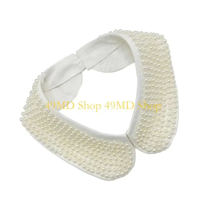 49MD Beaded Removable Collar Unisex Fashion Collar Luxurious Comfortable Collar