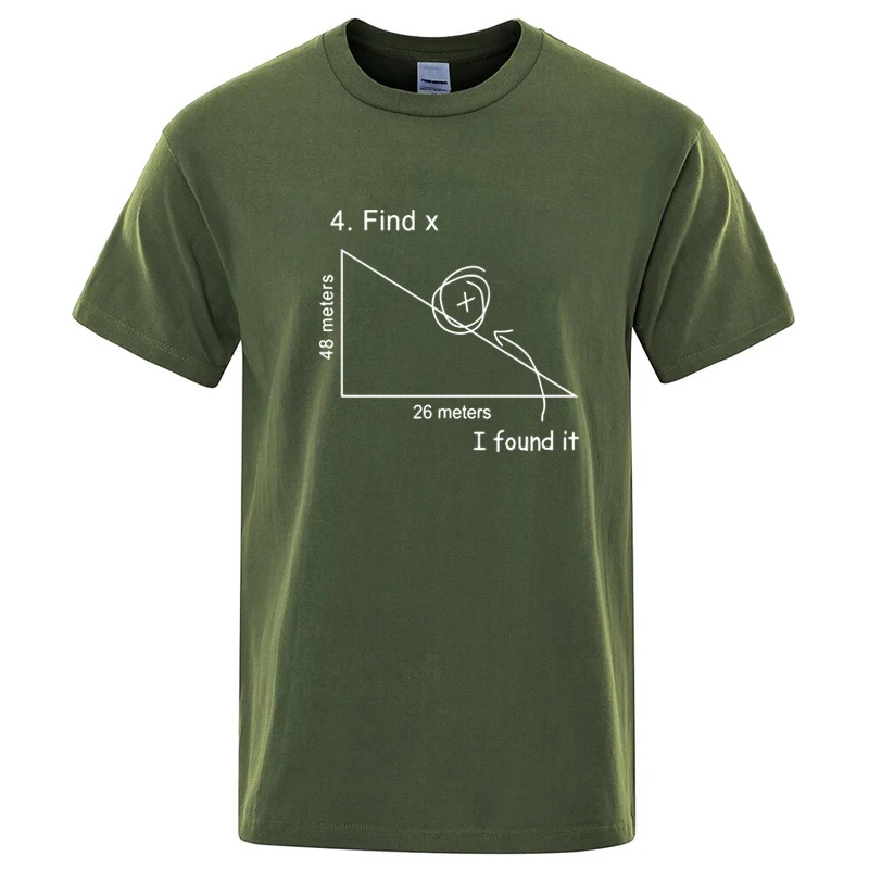 Fashion Men's High Quality T-shirt Cotton Blend Funny Mathematical Design Print Summer Casual Loose Men Clothing Male Tops Tees
