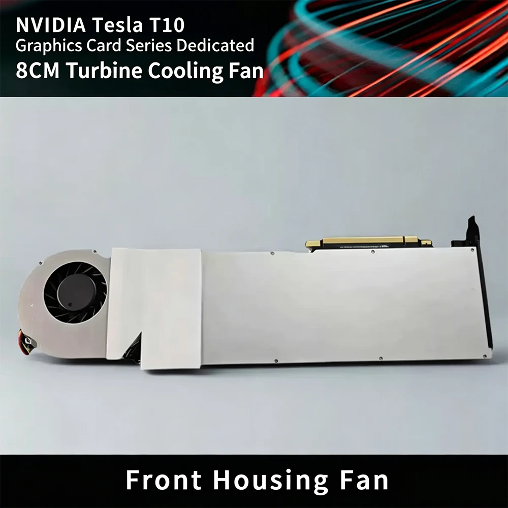For NVIDIA Tesla T10 GPU / Graphics Card Turbo Blower Cooling Fan 80mm / 8CM Installation Replacement Cooler / Heatsink