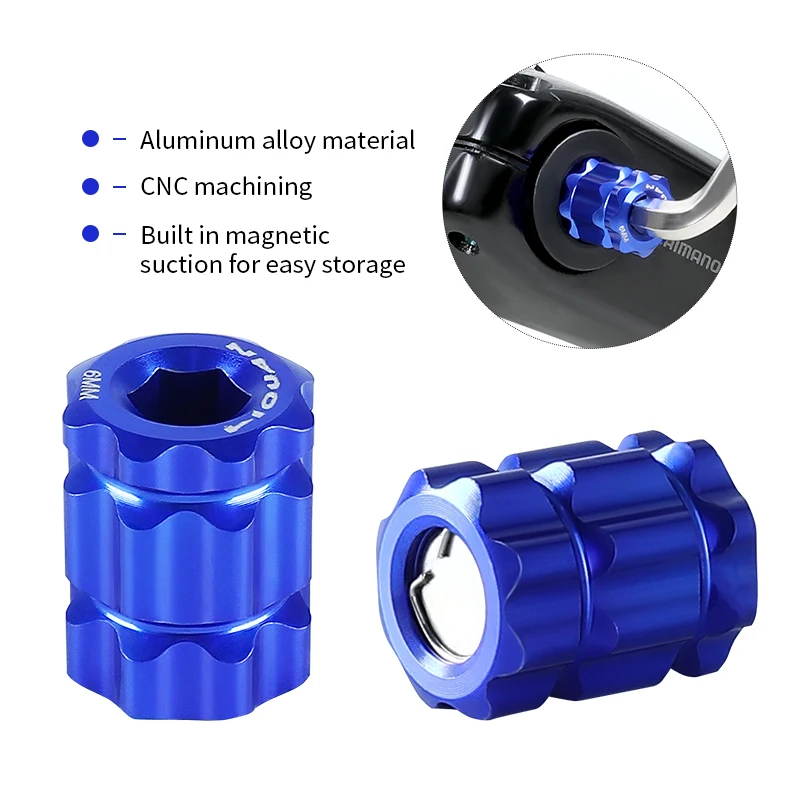 Magnetic Bicycle Crank Installation Tool for Removing and Installing Ultralight Crank Arm Adjustment Caps Bicycle Repair Tools