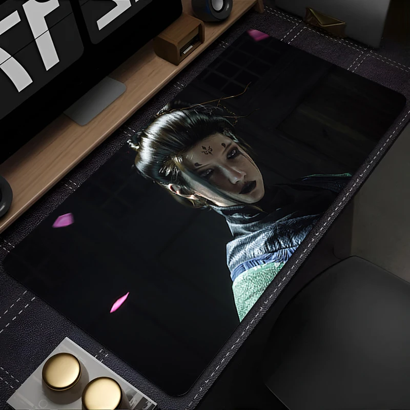 

Mouse Pads B-black Myth Wukong Desk Mat Protector Gaming Mousepad Office Table Decor Keyboard Long Pad Computer Gamer Mats