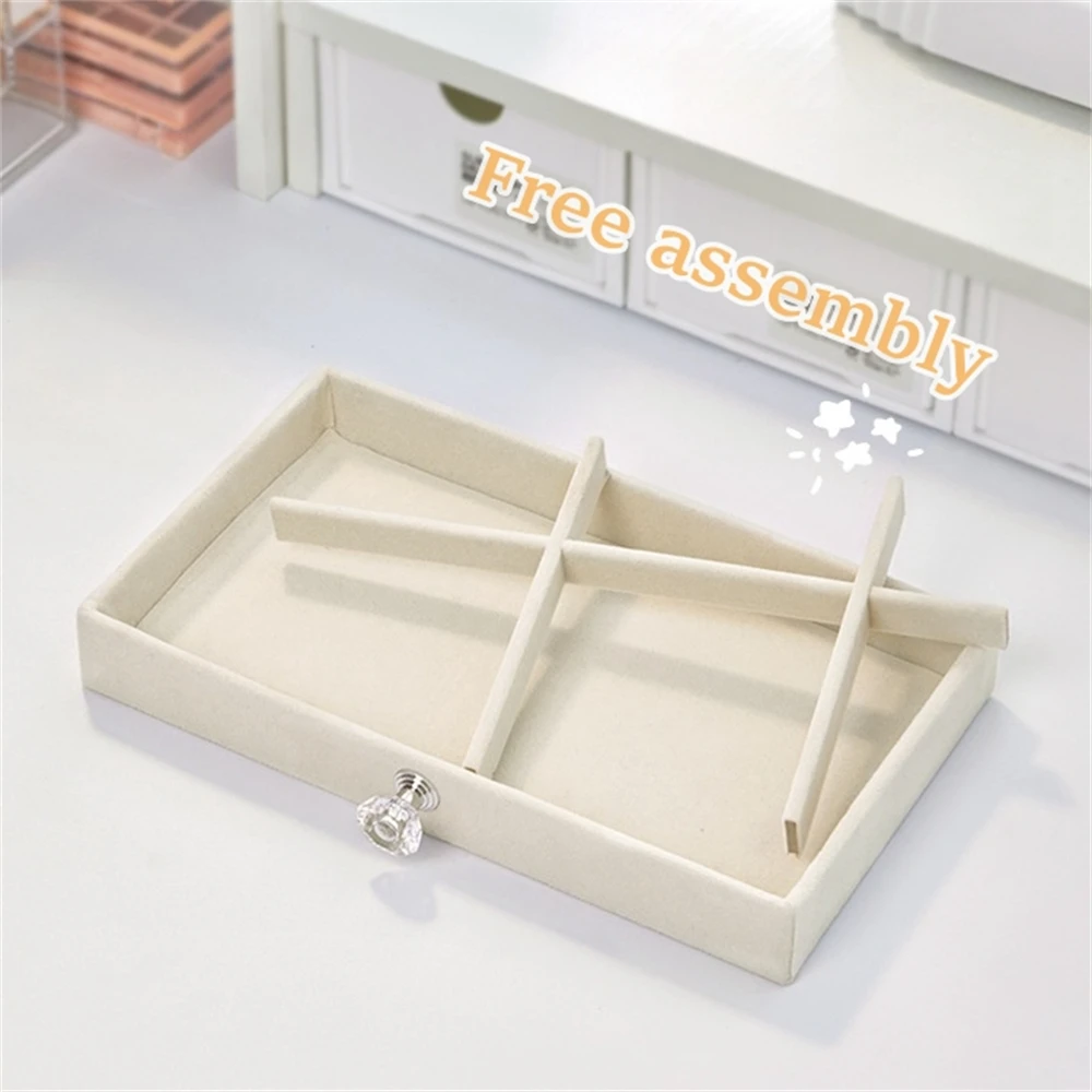 Transparent Visible Dustproof Jewellery Storage Box Three Drawer Plastic Ring Earring Case Moisture-proof Presentation Organizer