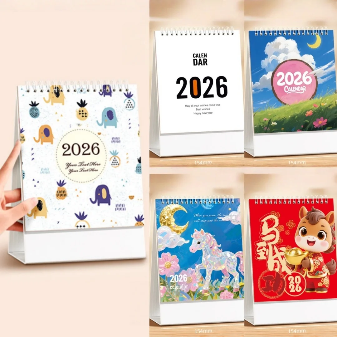 

Настольный календарь 2026, очень привлекательный простой ежедневник, планировщик, календарь, настольные украшения, офисные канцелярские принадлежности, декор