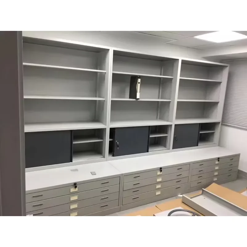 Heavy Duty Steel Filing Cabinet 4 Drawer Lockable Metal Storage for Architectural Drawings Maps Artwork Office