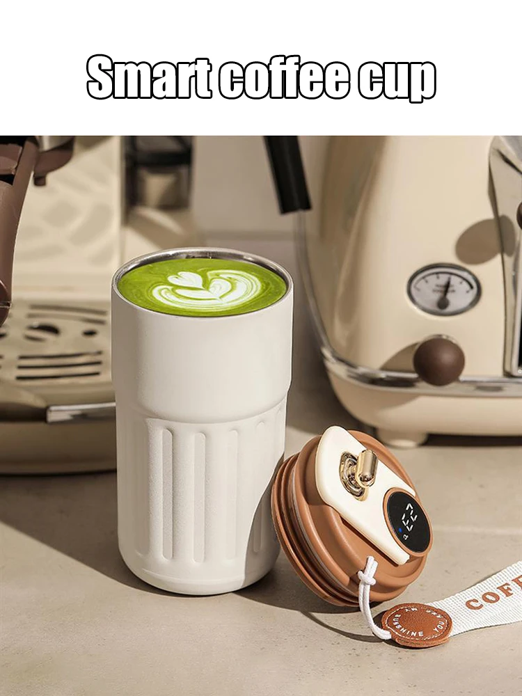 Insulated Stainless Steel Coffee Cup with Intelligent Temperature Measurement High-Aesthetic 316 Steel Insulated Beverage Contai