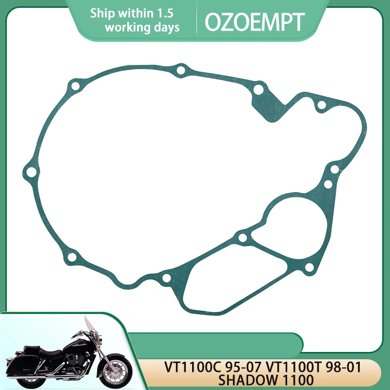 OZOEMPT Engine Left Crankcase Covers Gasket For Honda VT1100C 95-07 VT1100T 98-01 SHADOW 1100